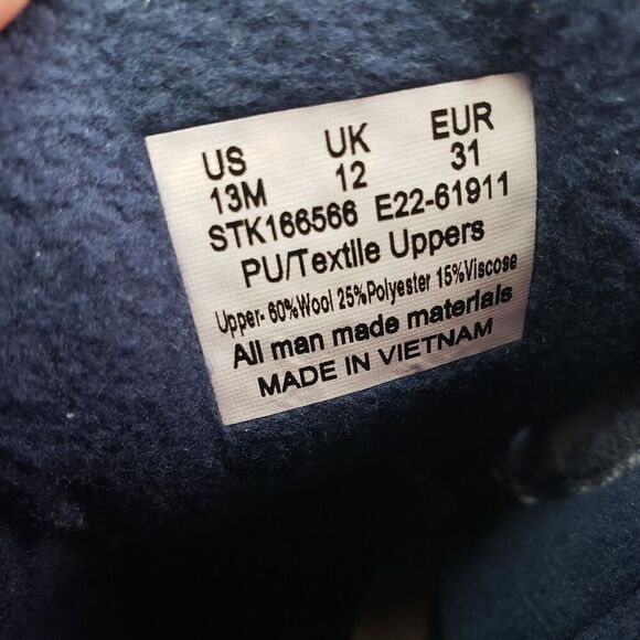 Sperry TopSider Saltwater Toddler Sz 13 Blue Plaid Wool Waterproof Duck Boot - Picture 12 of 12